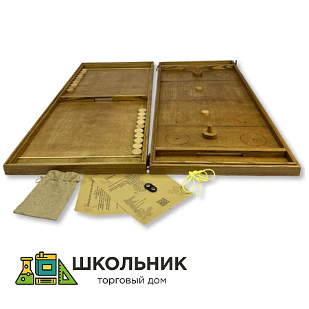 Деревянная игра «Аэрохоккей и Стрельба по мишени» на 2-х игроков 2 в 1