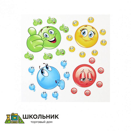 Набор магнитных карточек «Большие смайлы»
