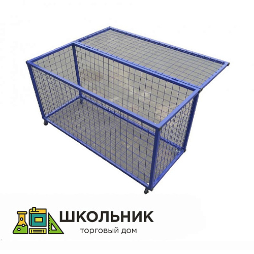 Тележка из металлической сетки для хранения и перевозки мячей
